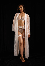 Lace Robe White